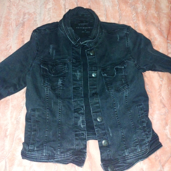 Jeans BLack Jacket  "Aeropostale"   size L - Picture 2 of 5